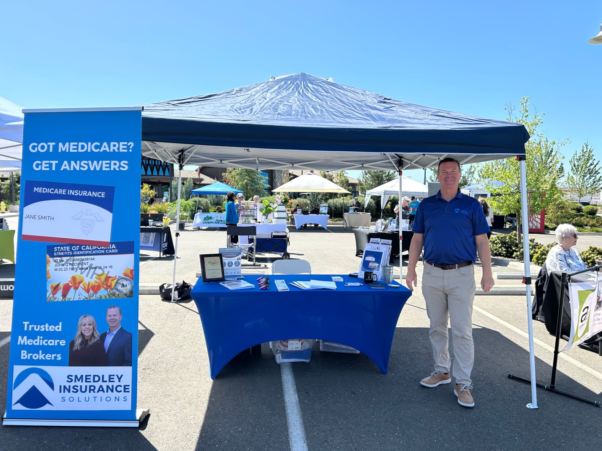 Answering Medicare questions at a community fair